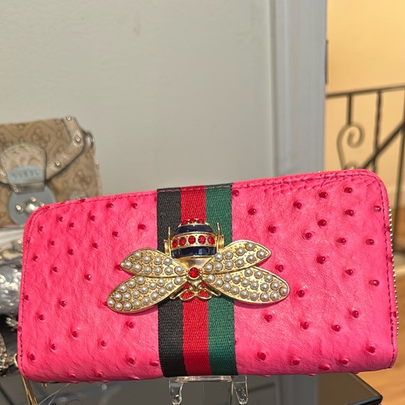 Handbags - - NWT no brand hot pink wallet